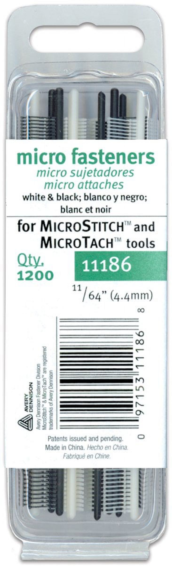 Avery Dennison Corporation 4.4mm Micro Stitch Fastener Refills, White &  Black 1,200/Pkg 
